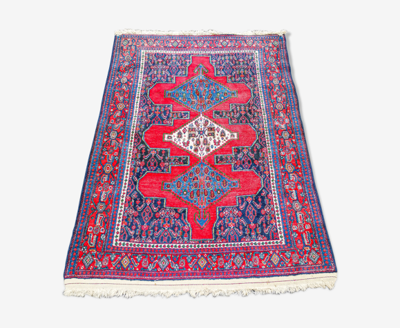 Tapis d'orient fait main vintage persan Senneh 155 x 113 cm