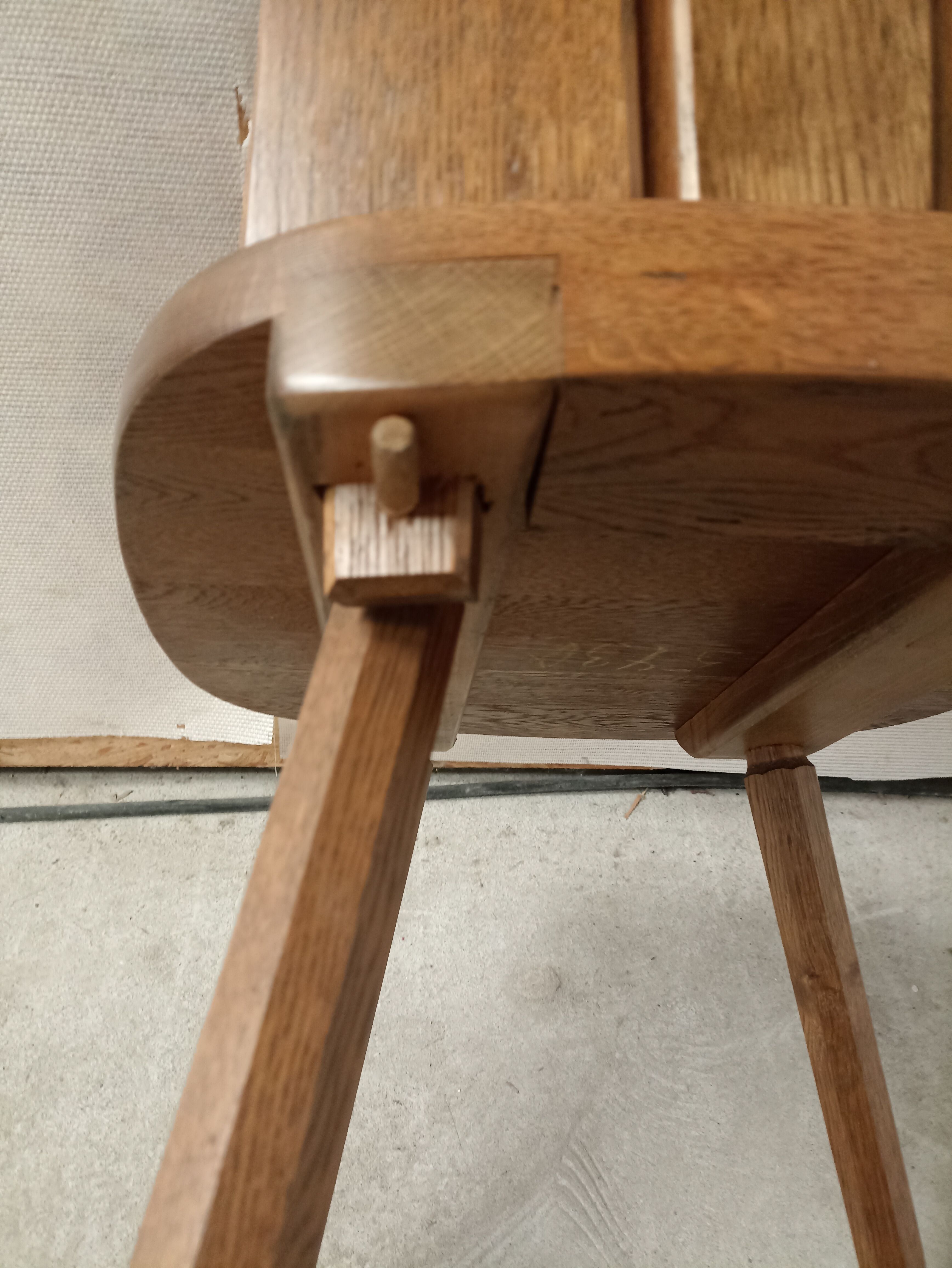 Set of 4 brutalist chairs style Franciszek Aplewicz