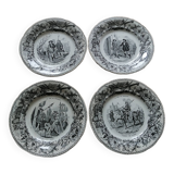 Set of eight talking plates