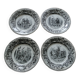Set of eight talking plates
