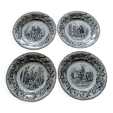 Lot de huit assiettes parlantes