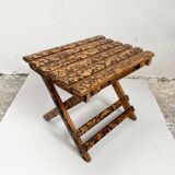 Small folding stool in exotic wood