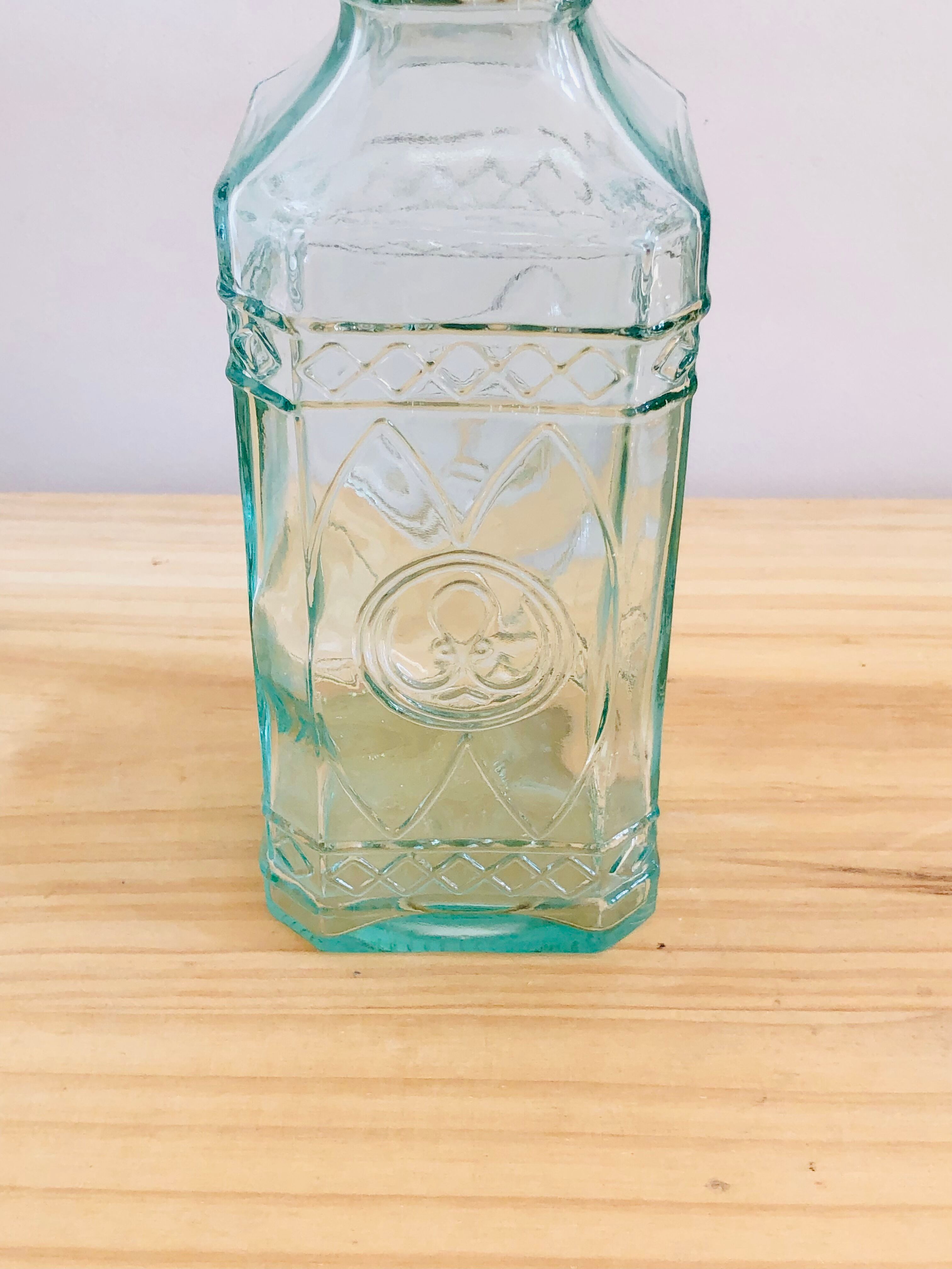 Vintage octopus glass decanter bottle