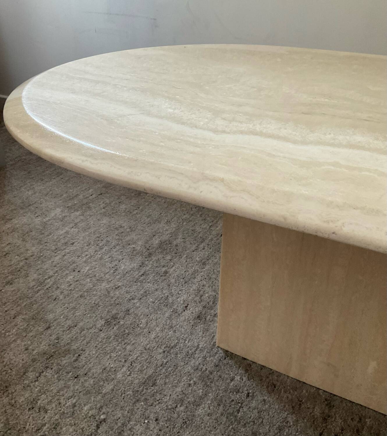 70s travertine coffee table