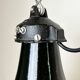 Industrial Black Enamel Bauhaus Pendant Lamp, 1930s