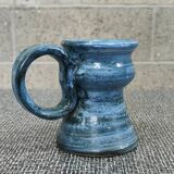 Blue vase with handle Lucette Pillet DlG Blin