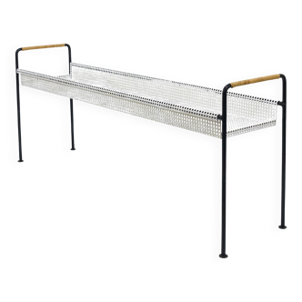 Carl Aubock Jardinière, table ou banc pour plantes, bac à fleurs, fer et osier