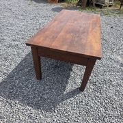Antique solid oak coffee table, 130cm L
