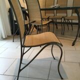 Dining table and chairs by Sylvain Subervie