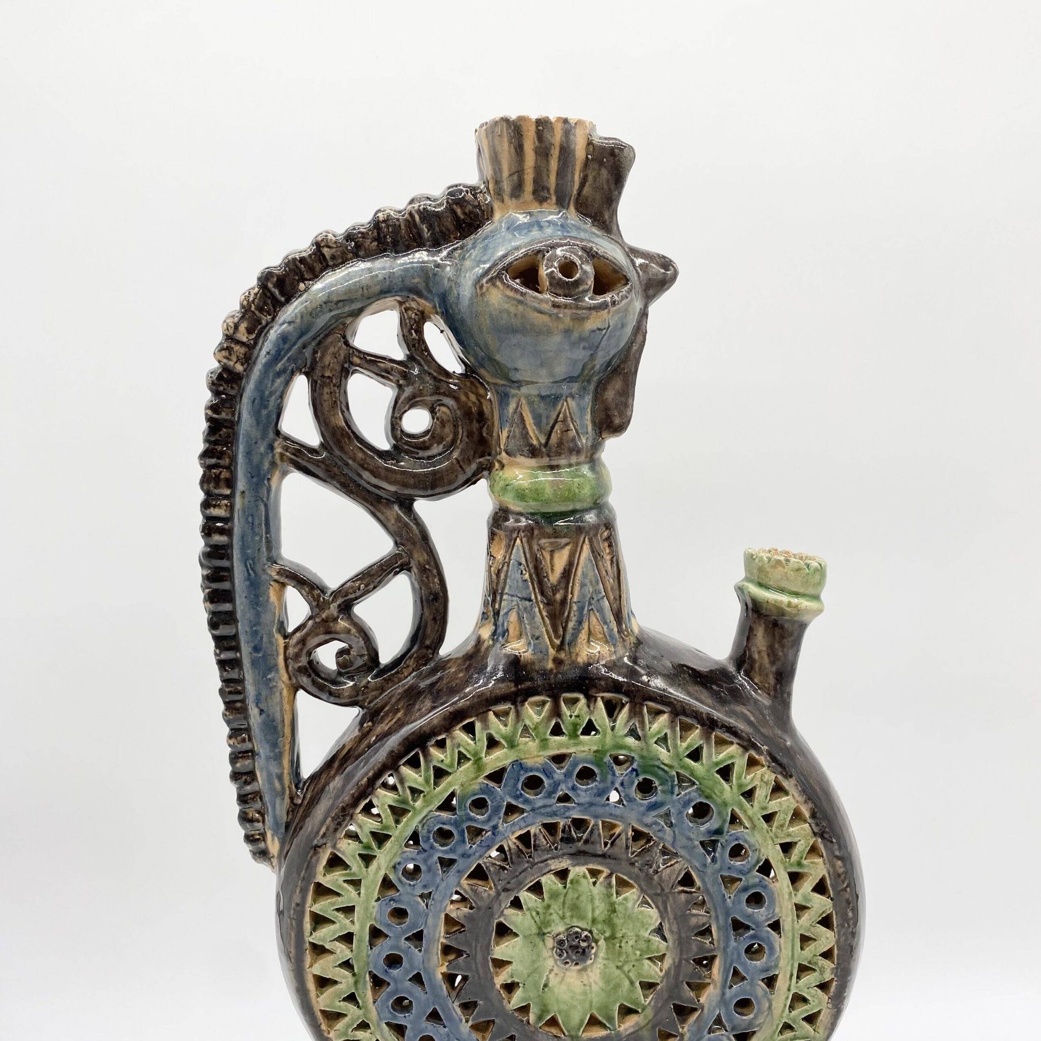 Cruche « Cocotte XXL » céramique de Manises, 1950s