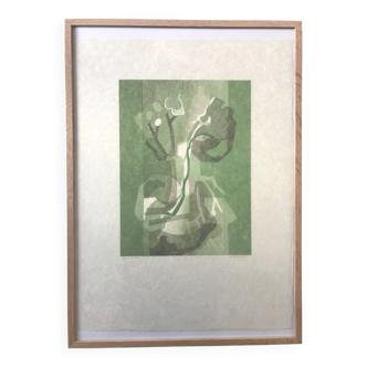 André Beaudin: Original lithograph signed in pencil Fleurs I, 1970