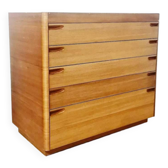 Vintage light wood chest of drawers