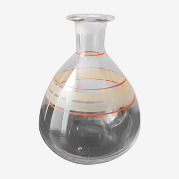 Carafe en verre forme boule vintage