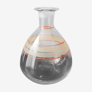 Vintage ball shaped glass decanter