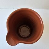 Ceramic jug with Provencal floral pattern signed (Signature to be identified)