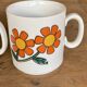 3 italian retro floral mugs