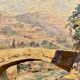 Ancient painting, landscape, escarene bridge, signed Joseph Vernay (1864-1950)