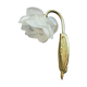 Art Deco applied in gilded bronze - rose glass with 13 petals