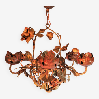 Floral pendant chandelier 1950s