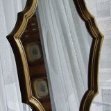 Old mirror frame in gilded wood 23x34cm
