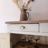 Distressed white buffet Parisian