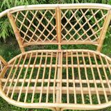 Bench lounge and rattan chairs