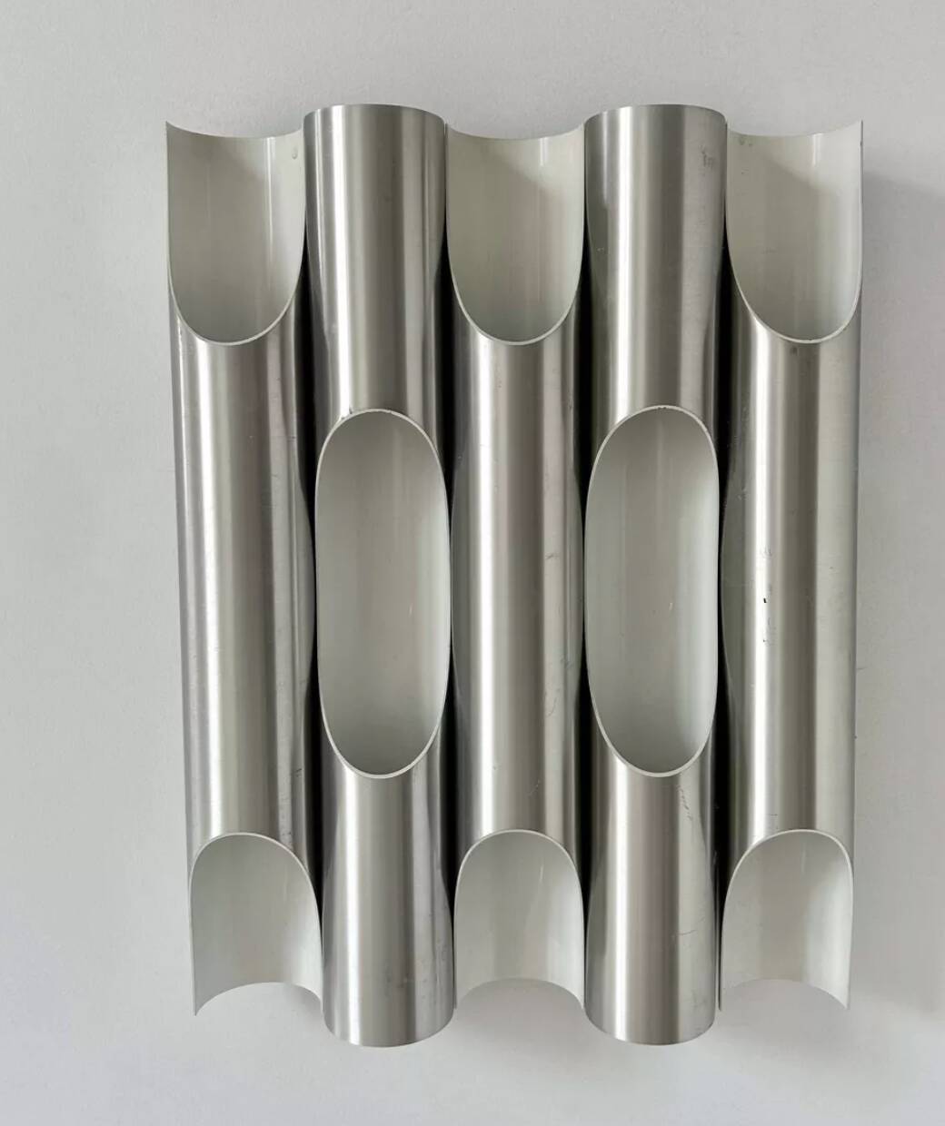 Applique vintage "Fuga XL", métal brossé, Raak Pays Bas 1970