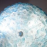 Amazing Murano ceiling light blu rubino flower by Seguso for Venini, Italy