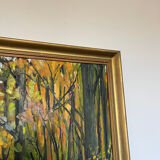 Signed forest landscape painting