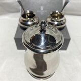 Set of three pieces pepper bowl, salt shaker pepper mill Puiforcat Paris