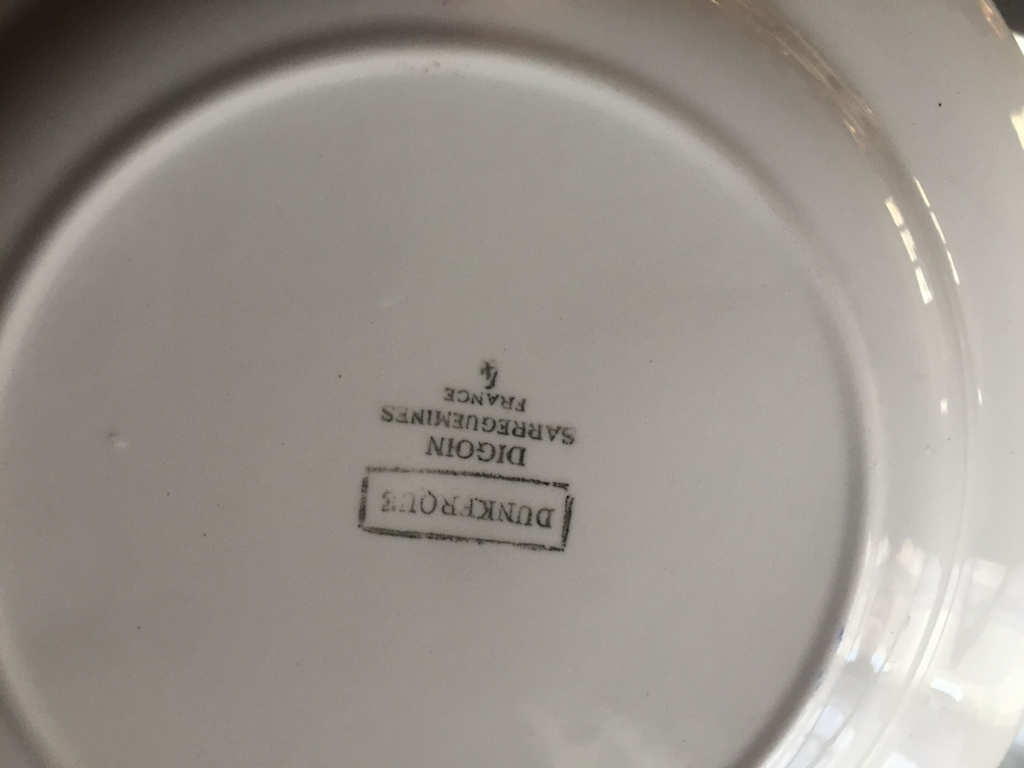 Lot of tableware Digoin Sarreguemines model Dunkirk