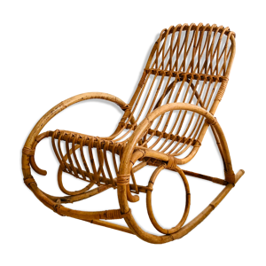 rocking chair en rotin