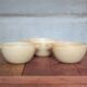 Set of 3 vintage village stoneware bowls, breakfast bowl, vintage ear bowl.