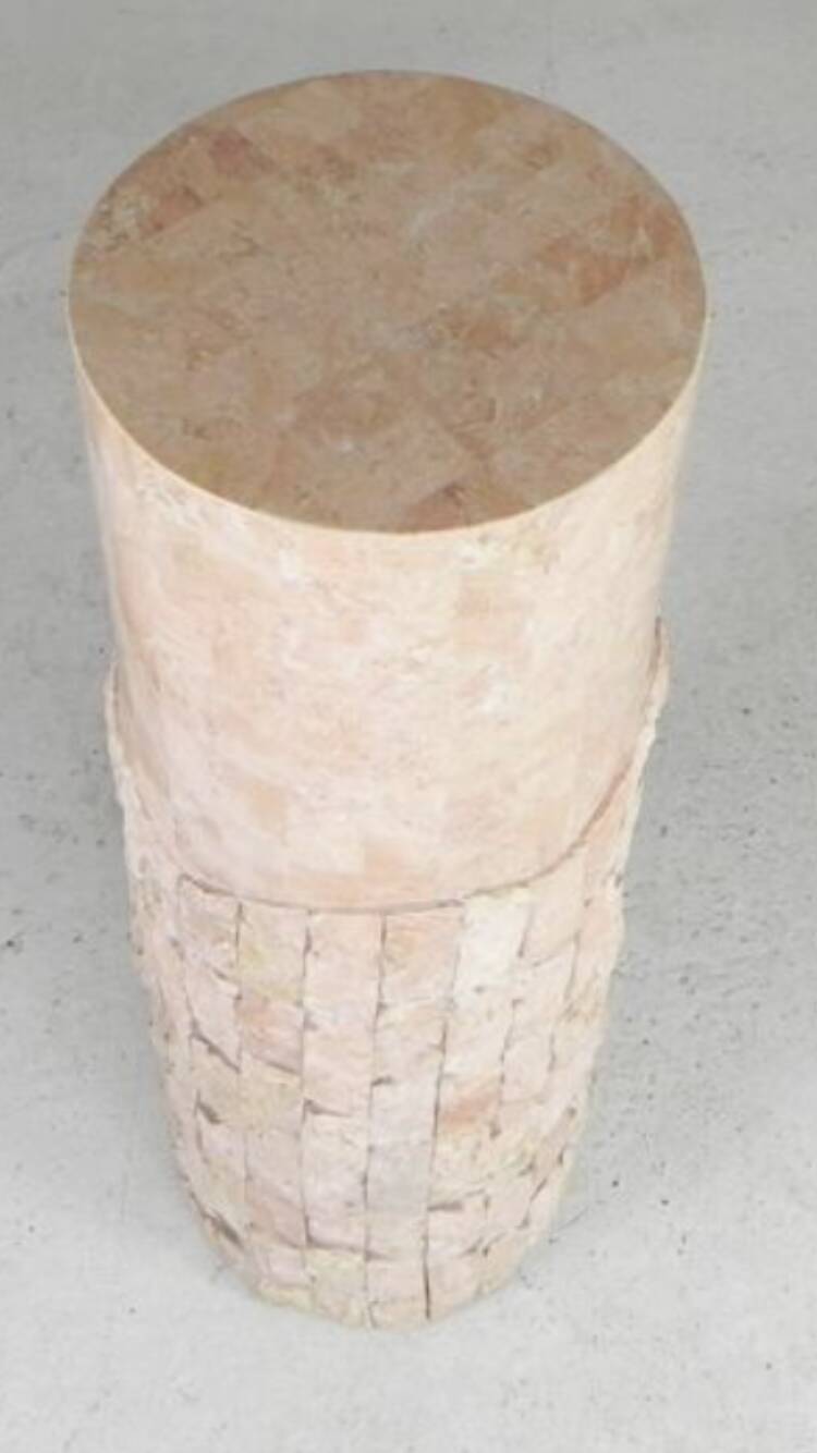 Maitland Smith 80's pink marble column