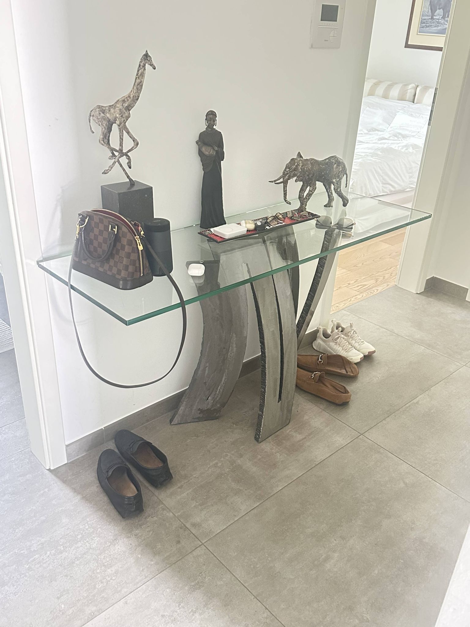 Roche Bobois iron flower console