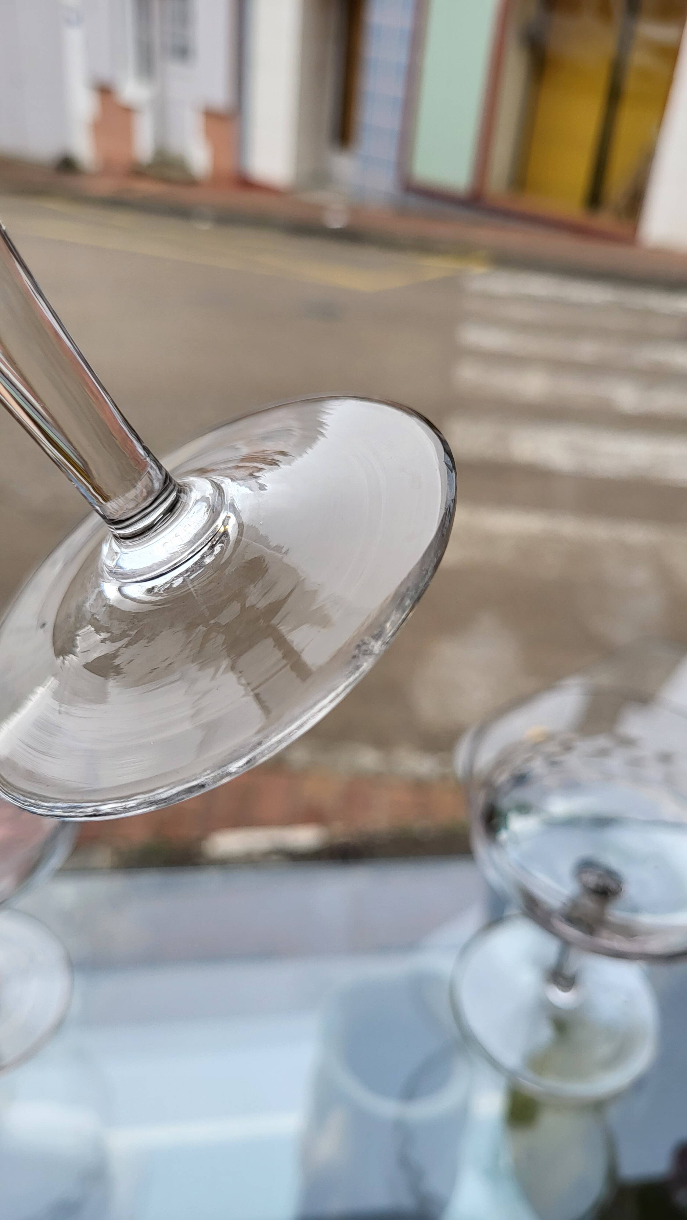 Set de 7 coupes à champagne en verre soufflé