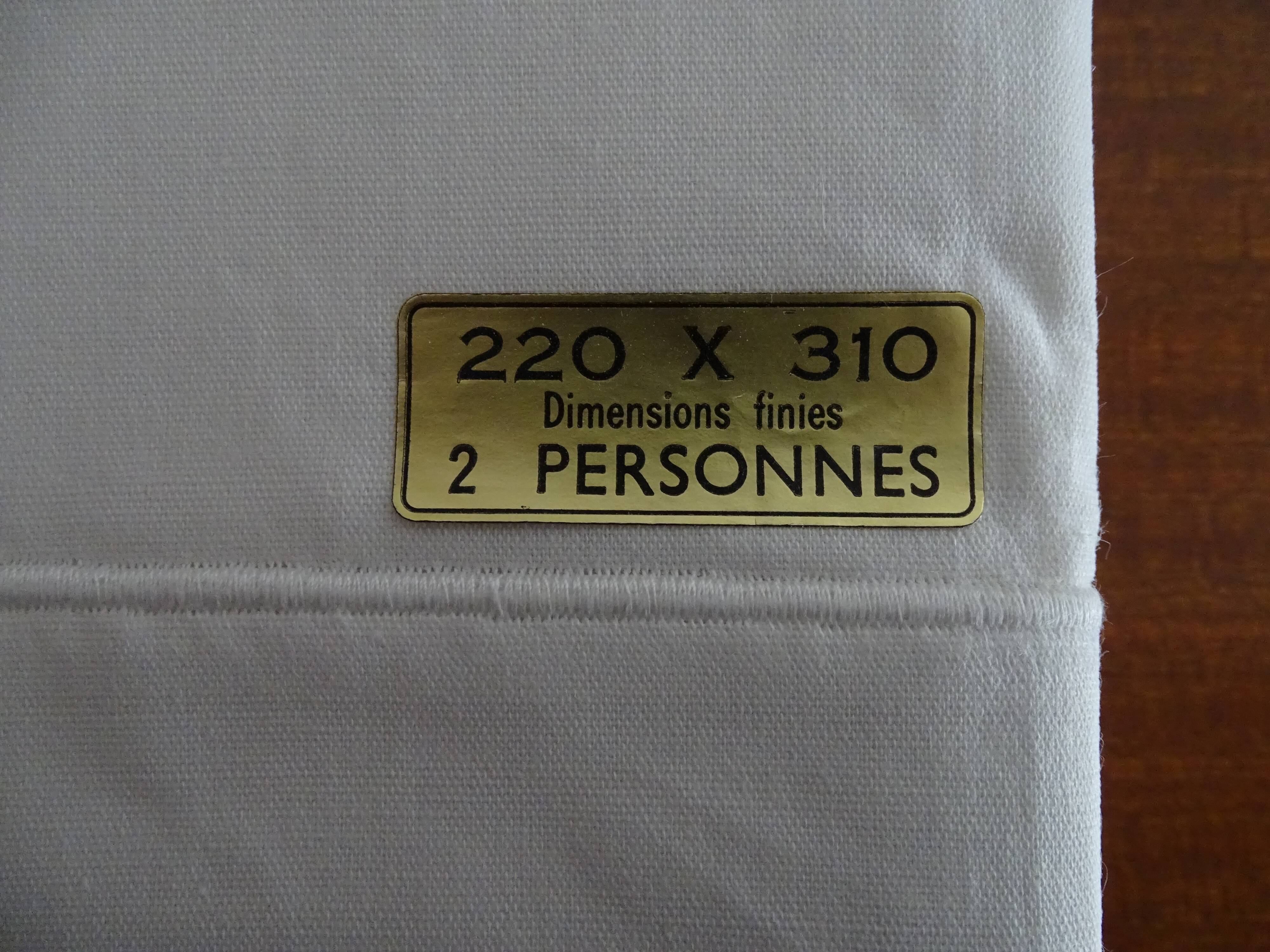 Flat sheet mestizo linen cotton "blue flower" 310 x 220