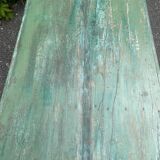 Indian coffee table in green lacquered teak