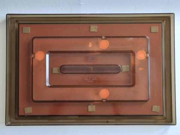 Miroir vintage gilac rectangulaire, années 70, 60 x 40 cm