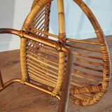 Rattan shell armchair