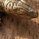 Lézard en bronze doré