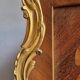Louis XV style linen cabinet with marquetry and bronze, late 19th century.