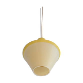 Early plastics cellulose pendant lamp by Atelier de recherche plastique and Rotaflex 1950s.