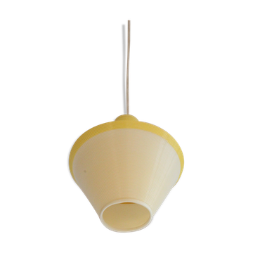 Early plastics cellulose pendant lamp by Atelier de recherche plastique and Rotaflex 1950s.
