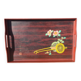 Vintage Japanese lacquered wooden serving tray