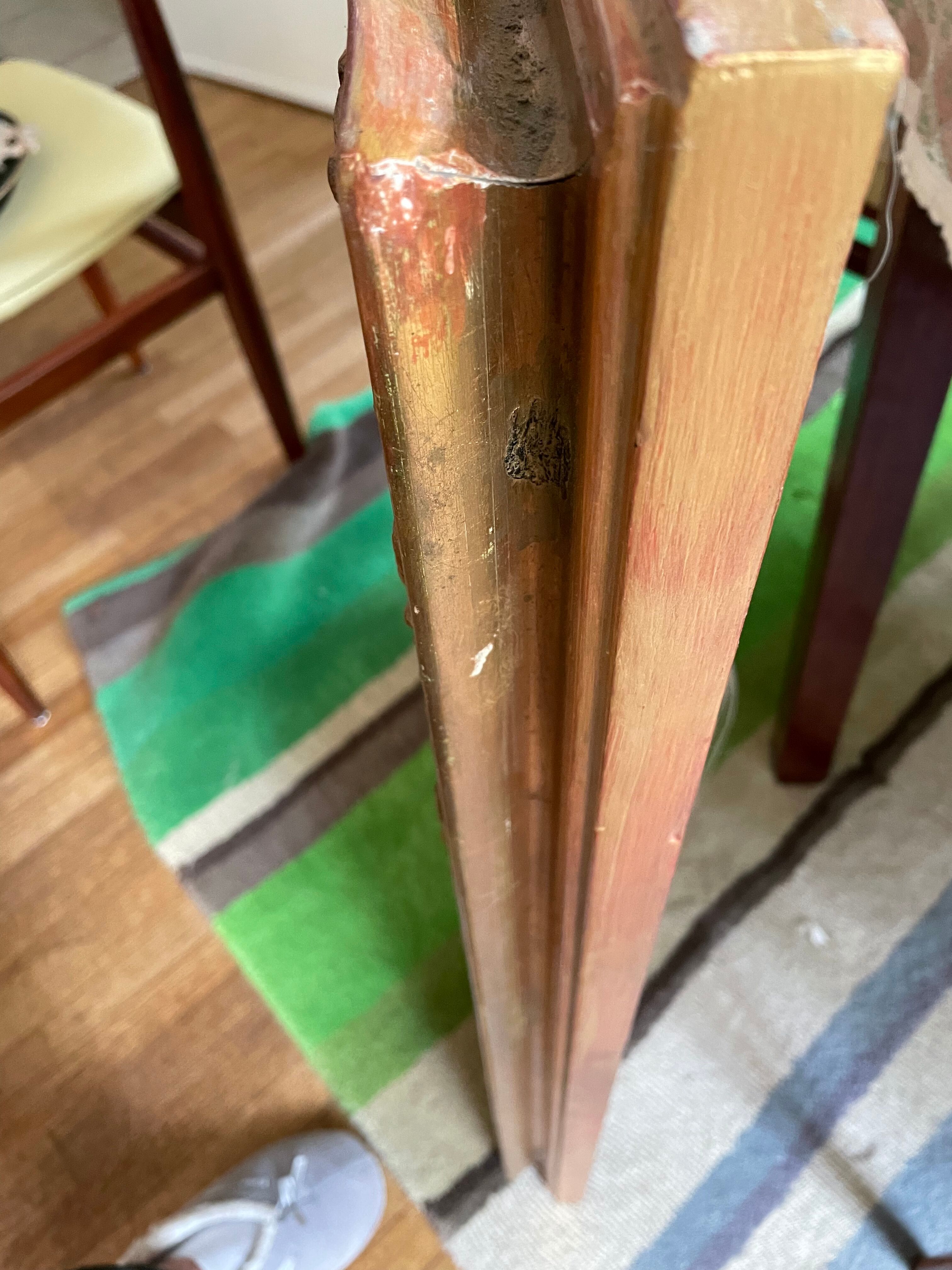 Antique mirror in gilded wood