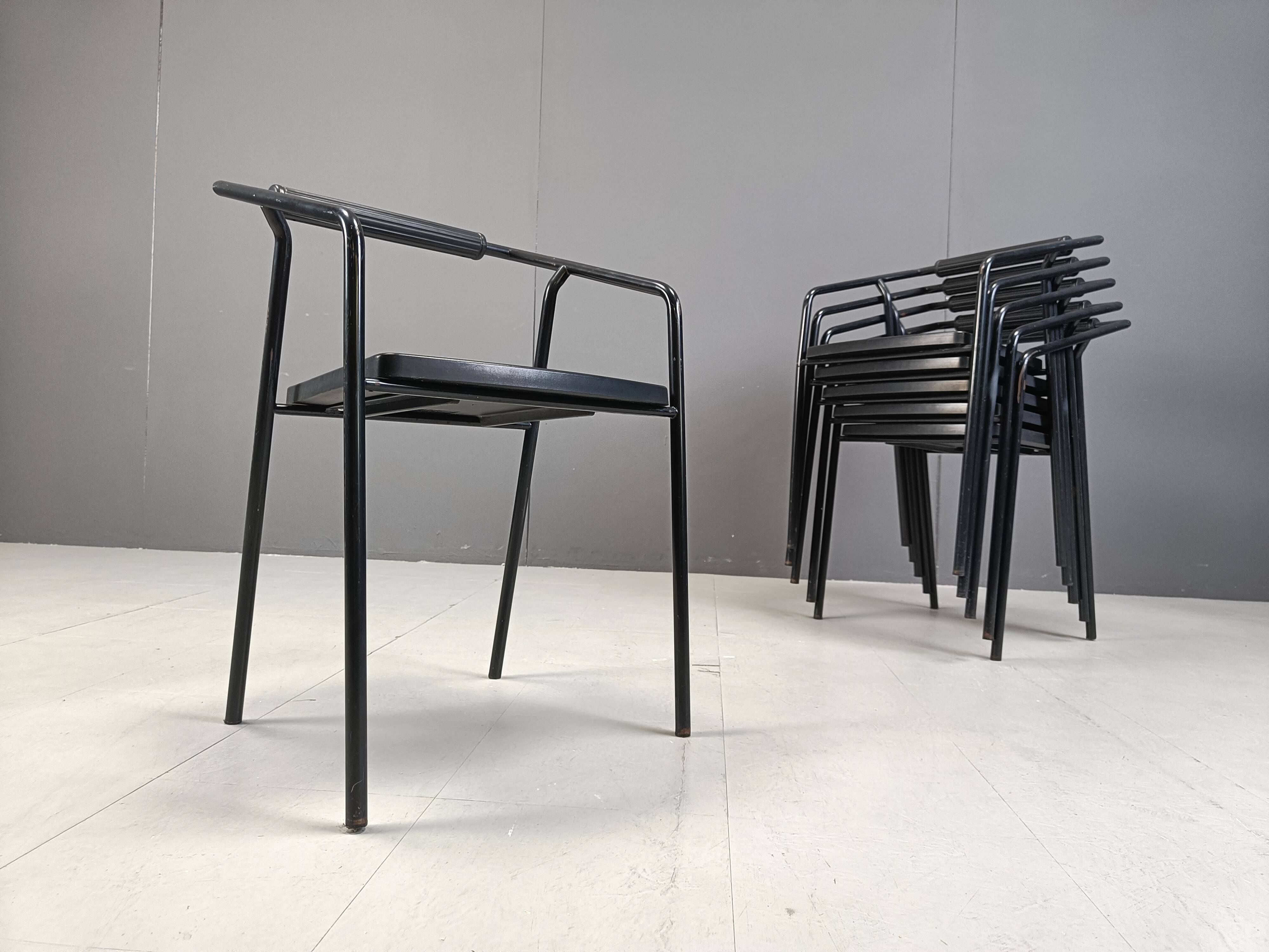 Chaises de salle à manger italiennes postmodernes par Lexis, années 1990