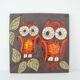 Wall decoration Owls in ceramic relief from the 60s / 70s