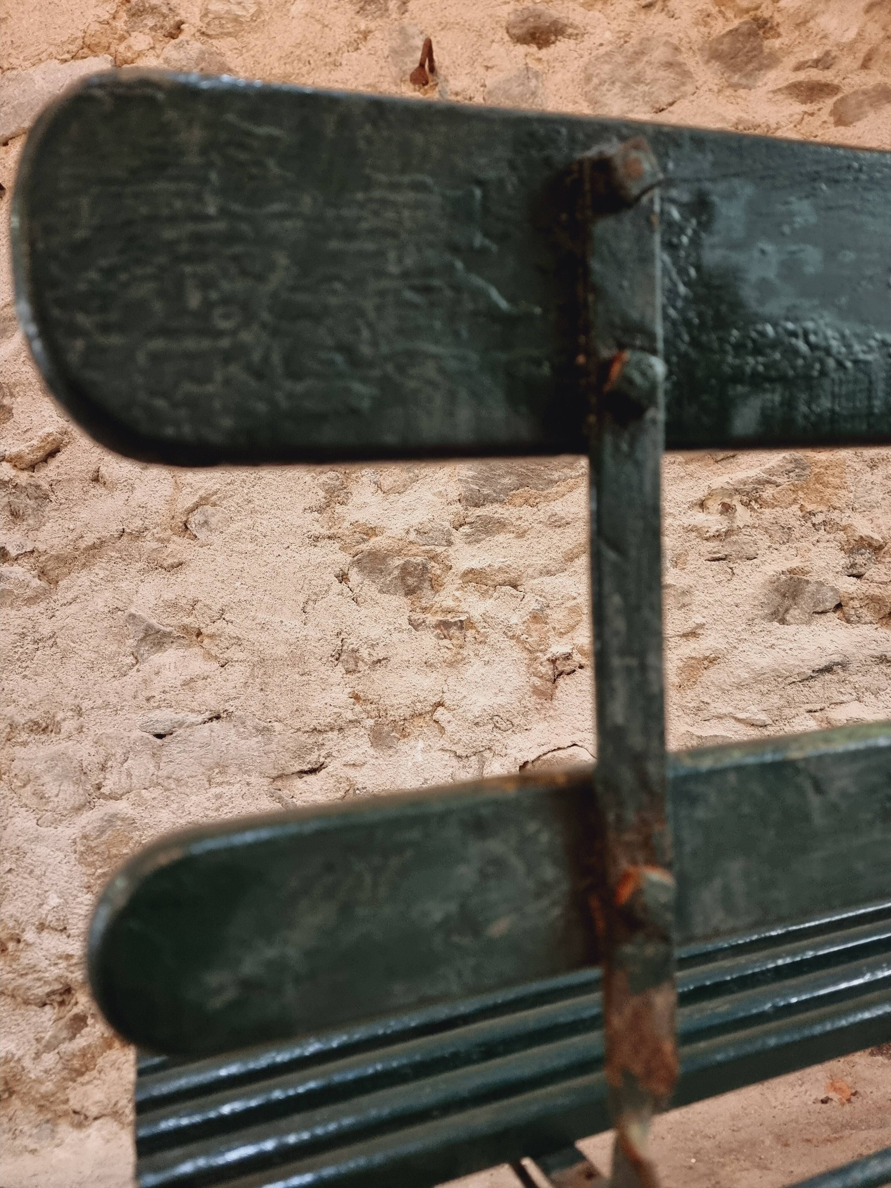 Antique folding garden bench – France – 1930s