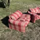 3-seater sofa and 2 armchairs Cassina Maralunga by Vico Magistretti